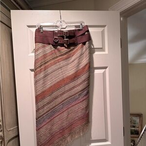 Ralph Lauren skirt with leather belt buckle